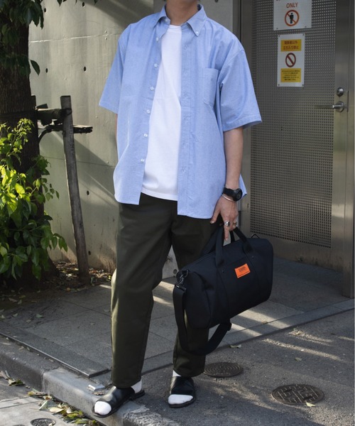 UNIVERSAL OVERALL(ユニバーサルオーバーオール)の「ユニバーサルオーバーオール ダッフルバッグ ミディアム / UO DUFFLE BAG (M)(ドラムバッグ・メンズ・ブルー/グレー/ブラック・F)」の4枚目の写真