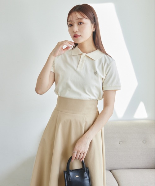 VANNIE U（ヴァニーユー）の「ロゴポロシャツ（ポロシャツ・レディース・アイボリー/ブルー/ピンク・FREE）」の12枚目の写真