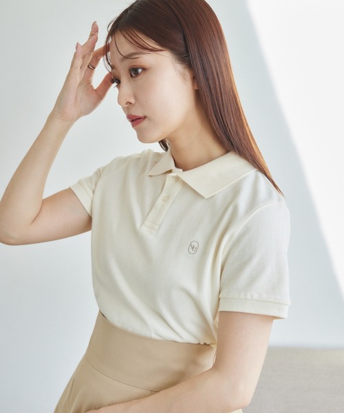 VANNIE U（ヴァニーユー）の「ロゴポロシャツ（ポロシャツ・レディース・アイボリー/ブルー/ピンク・FREE）」の13枚目の写真