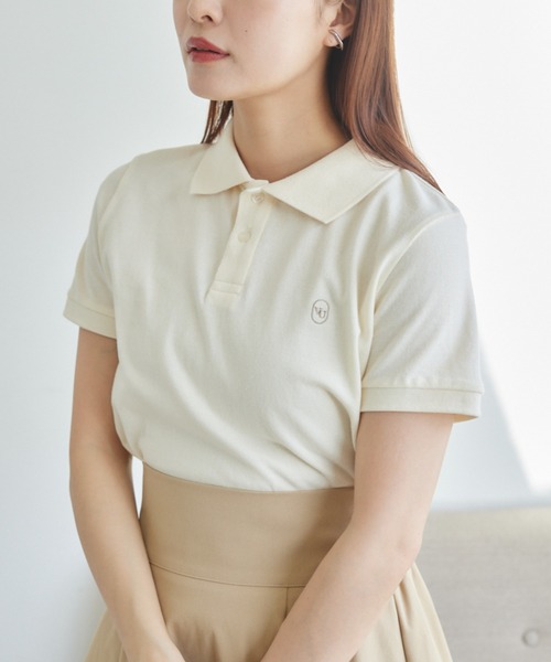 VANNIE U（ヴァニーユー）の「ロゴポロシャツ（ポロシャツ・レディース・アイボリー/ブルー/ピンク・FREE）」の14枚目の写真