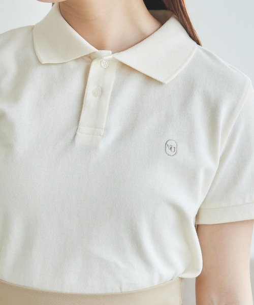 VANNIE U（ヴァニーユー）の「ロゴポロシャツ（ポロシャツ・レディース・アイボリー/ブルー/ピンク・FREE）」の7枚目の写真
