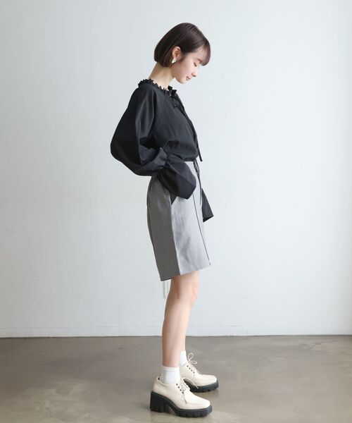 RETRO GIRL（レトロガール）の「麻ライクバミューダPT（その他パンツ・レディース・ライトベージュ/ライトグレー/ブラック・FREE）」の13枚目の写真