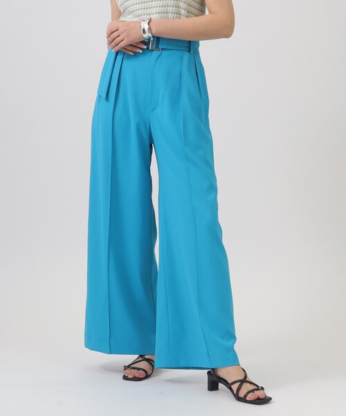 GALLEST（ギャレスト）の「ツイルベルテッドワイドパンツ【ウォッシャブル】（その他パンツ・レディース・ブラック/カーキ/ライトブルー・40/38/36/05）」の3枚目の写真