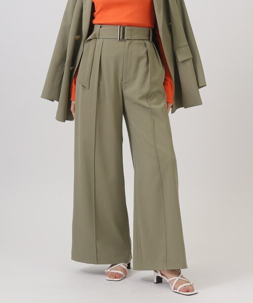 GALLEST（ギャレスト）の「ツイルベルテッドワイドパンツ【ウォッシャブル】（その他パンツ・レディース・ブラック/カーキ/ライトブルー・40/38/36/05）」の14枚目の写真