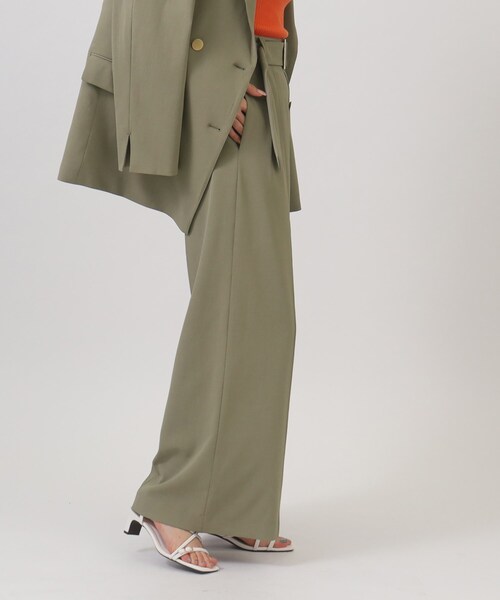 GALLEST（ギャレスト）の「ツイルベルテッドワイドパンツ【ウォッシャブル】（その他パンツ・レディース・ブラック/カーキ/ライトブルー・40/38/36/05）」の15枚目の写真