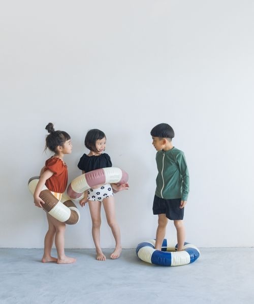 LOWRYS FARM（ローリーズファーム）の「ＳＷＩＭパフセットアップ　191083（水着・キッズ・ブラック/ブラウン/カーキ・110cm/120cm/130cm）」の4枚目の写真
