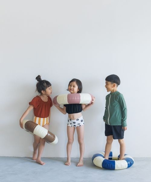LOWRYS FARM（ローリーズファーム）の「ＳＷＩＭパフセットアップ　191083（水着・キッズ・ブラック/ブラウン/カーキ・110cm/120cm/130cm）」の6枚目の写真