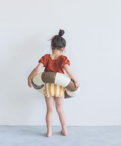 LOWRYS FARM（ローリーズファーム）の「ＳＷＩＭパフセットアップ　191083（水着・キッズ・ブラック/ブラウン/カーキ・110cm/120cm/130cm）」の8枚目の写真