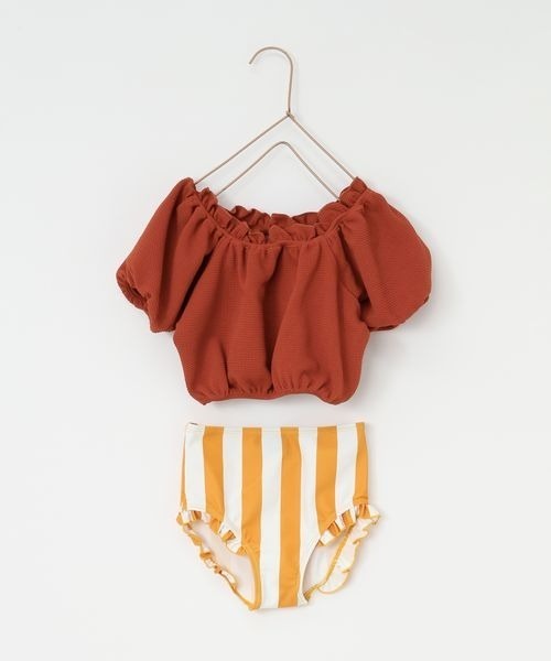 LOWRYS FARM（ローリーズファーム）の「ＳＷＩＭパフセットアップ　191083（水着・キッズ・ブラック/ブラウン/カーキ・110cm/120cm/130cm）」の14枚目の写真