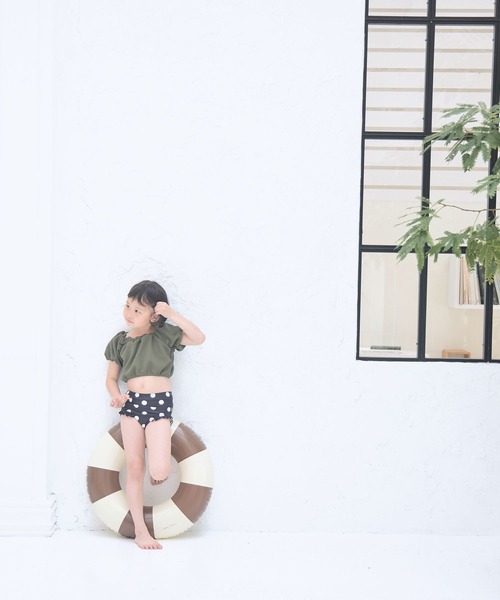 LOWRYS FARM（ローリーズファーム）の「ＳＷＩＭパフセットアップ　191083（水着・キッズ・ブラック/ブラウン/カーキ・110cm/120cm/130cm）」の16枚目の写真