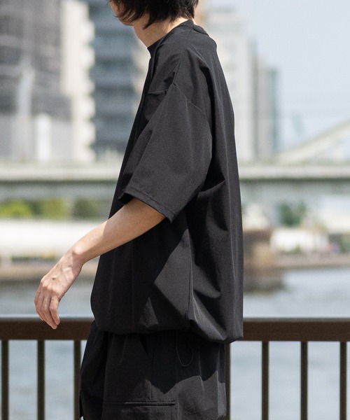 GERRY(ジェリー)の「【ag】〔GERRY/ジェリー〕ナイロンタスラン ドローコード付き 半袖Tシャツ 撥水/UVカット/接触冷感(Tシャツ/カットソー・メンズ・カーキ/アイボリー/ブラック/ブラウン/グレイッシュベージュ・MEDIUM/LARGE/X-LARGE)」の17枚目の写真