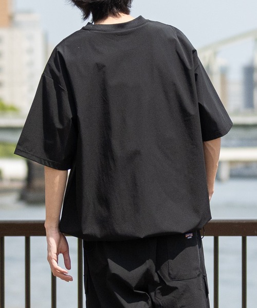 GERRY(ジェリー)の「【ag】〔GERRY/ジェリー〕ナイロンタスラン ドローコード付き 半袖Tシャツ 撥水/UVカット/接触冷感(Tシャツ/カットソー・メンズ・カーキ/アイボリー/ブラック/ブラウン/グレイッシュベージュ・MEDIUM/LARGE/X-LARGE)」の18枚目の写真