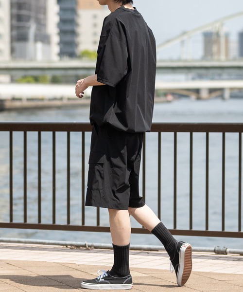 GERRY(ジェリー)の「【ag】〔GERRY/ジェリー〕ナイロンタスラン ドローコード付き 半袖Tシャツ 撥水/UVカット/接触冷感(Tシャツ/カットソー・メンズ・カーキ/アイボリー/ブラック/ブラウン/グレイッシュベージュ・MEDIUM/LARGE/X-LARGE)」の20枚目の写真