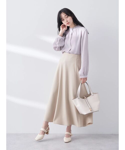 earth music&ecology（アースミュージックアンドエコロジー）の「スタンドフリルブラウス（シャツ/ブラウス・レディース・サックスブルー/オフホワイト/ピンク/ネイビー・FREE）」の20枚目の写真