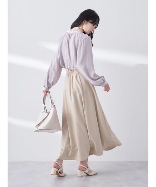 earth music&ecology（アースミュージックアンドエコロジー）の「スタンドフリルブラウス（シャツ/ブラウス・レディース・サックスブルー/オフホワイト/ピンク/ネイビー・FREE）」の21枚目の写真