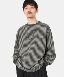 marka | marka / マーカ：BORDER TEE L/S - 30/2 organic cotton knit border -：M23A-15CS01C[COR](Tシャツ/カットソー)