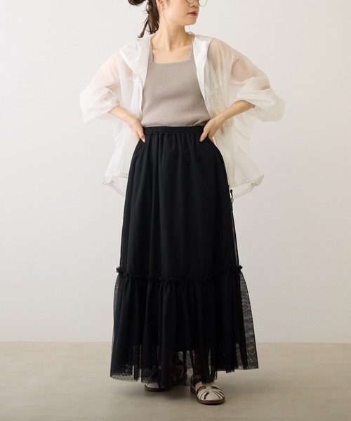 PUAL CE CIN(ピュアルセシン)の「リネンタッチスクエアタンクトップ(タンクトップ・レディース・グレイッシュベージュ/ブラック/オフホワイト/ブラウン・FREE)」の17枚目の写真