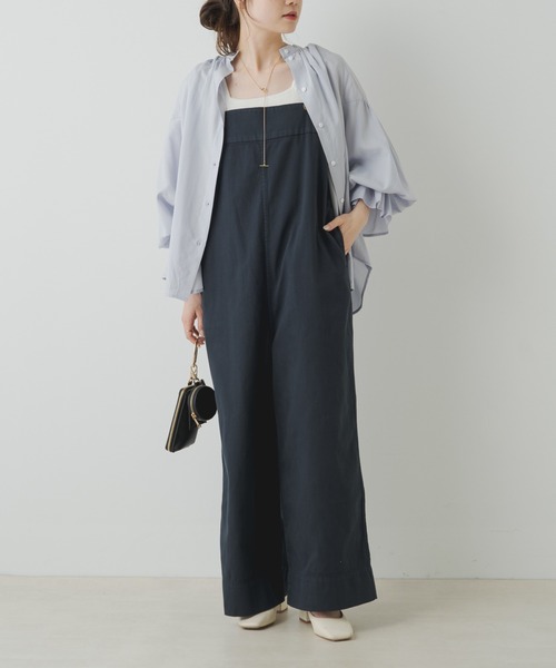 PUAL CE CIN(ピュアルセシン)の「リネンタッチスクエアタンクトップ(タンクトップ・レディース・グレイッシュベージュ/ブラック/オフホワイト/ブラウン・FREE)」の10枚目の写真