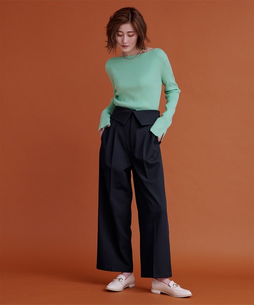 UR'S(ユアーズ)の「ベルト付き2wayワイドパンツ(その他パンツ・レディース・ブラック/ネイビー・M/L/S)」の6枚目の写真