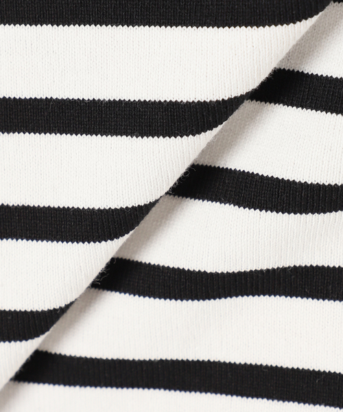 Cropped Stripe Tシャツ（Tシャツ/カットソー）｜Deuxieme