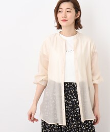 grove | ◆トレンドスタイルが簡単にキマる!シアーシャツ&Tシャツセット(アンサンブル)