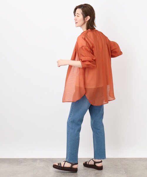 grove（グローブ）の「◆トレンドスタイルが簡単にキマる!シアーシャツ&Tシャツセット（アンサンブル・レディース・サックスブルー/キャメル/ブラウン系その他/ナチュラル・02/03/01/04/05）」の22枚目の写真