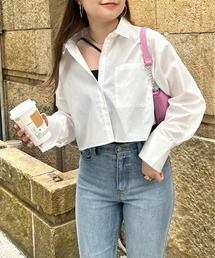 prose verse | ポケット刺繍クロップドシャツ(シャツ/ブラウス)