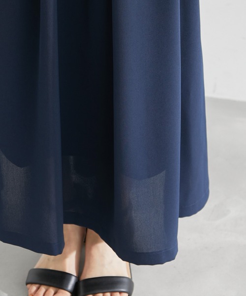 ROPE' PICNIC(ロペピクニック)の「【一部店舗限定】タックスカートワンピース(ワンピース・レディース・ネイビー/ベージュ系その他・40/38)」の4枚目の写真