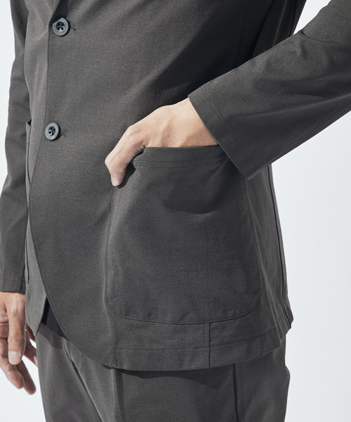 【新品・未使用】ABAHOUSE MASCHILE 接触冷感 カット ジャケット セットアップ対応/接触冷感】ハイブリット リラックス