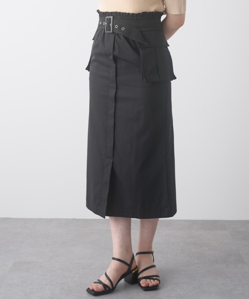 DRWCYS(ドロシーズ)の「2WAYベルトスカート 2way belt skirt(スカート・レディース・ブラウン/ブラック/ベージュ・FREE)」の9枚目の写真