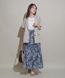 JUSGLITTY❤︎大人シックフラワーフレアスカート 新品タグ付】ジャスグリッティー*シックフラワー フレアスカート