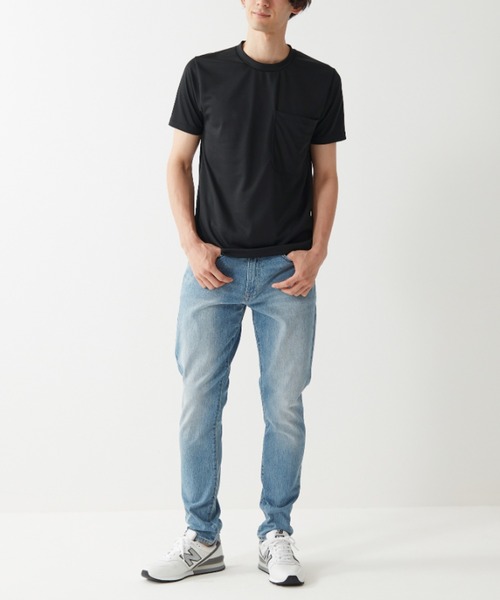 GUNZE（グンゼ）の「COOLMAGIC/クールマジック 胸ポケットに収納できるモバイルTシャツ クルーネック（Tシャツ/カットソー・メンズ・ホワイト/グレー/ブラック・X-LARGE/LARGE/MEDIUM）」の2枚目の写真