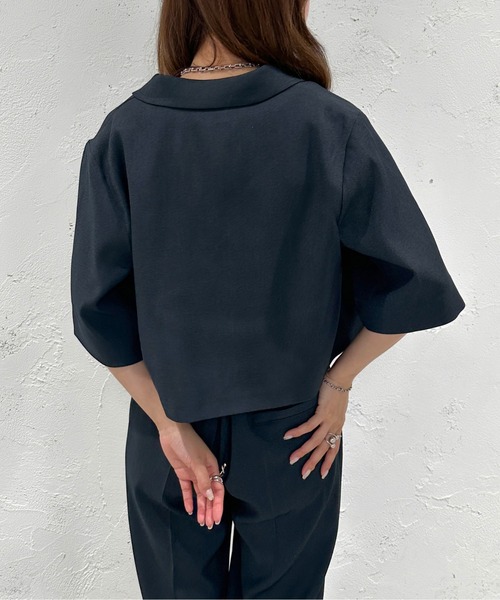 apres jour mignon(アプレジュールミニョン)の「ショートジャケット【SETUP着用可能】【ZOZOTOWN限定アイテム】(テーラードジャケット・レディース・ブラック/ライトグレー/ネイビー・X-LARGE/フリー)」の20枚目の写真