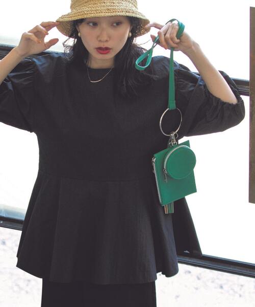 coen（コーエン）の「ペプラムボリュームスリーブブラウス（シャツ/ブラウス・レディース・ホワイト/ブラック/イエロー・M/L）」の2枚目の写真