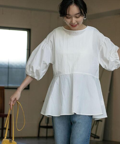 coen（コーエン）の「ペプラムボリュームスリーブブラウス（シャツ/ブラウス・レディース・ホワイト/ブラック/イエロー・M/L）」の9枚目の写真