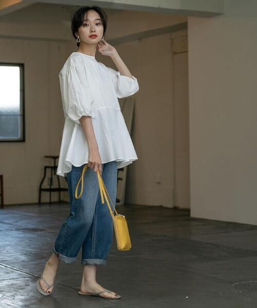 coen（コーエン）の「ペプラムボリュームスリーブブラウス（シャツ/ブラウス・レディース・ホワイト/ブラック/イエロー・M/L）」の18枚目の写真