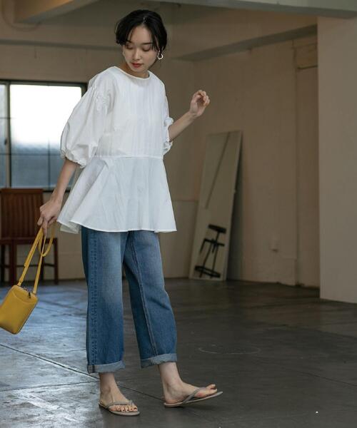 coen（コーエン）の「ペプラムボリュームスリーブブラウス（シャツ/ブラウス・レディース・ホワイト/ブラック/イエロー・M/L）」の14枚目の写真