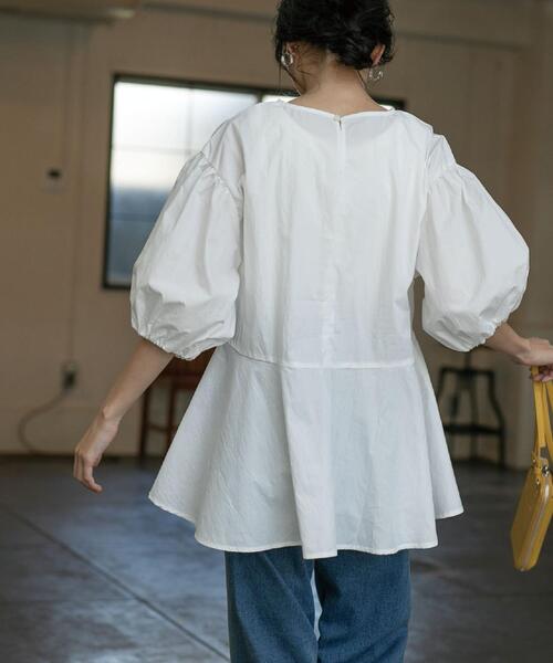 coen（コーエン）の「ペプラムボリュームスリーブブラウス（シャツ/ブラウス・レディース・ホワイト/ブラック/イエロー・M/L）」の10枚目の写真