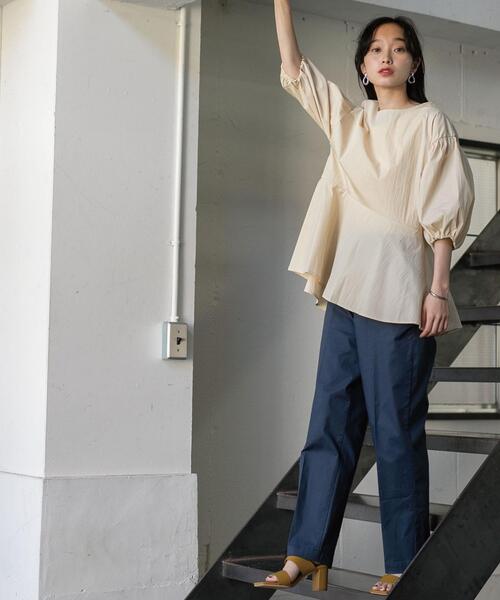 coen（コーエン）の「ペプラムボリュームスリーブブラウス（シャツ/ブラウス・レディース・ホワイト/ブラック/イエロー・M/L）」の17枚目の写真