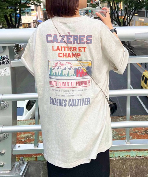 DISCOAT（ディスコート）の「【WEB限定】スーベニアアソートバックプリントTシャツ《ユニセックス》（Tシャツ/カットソー・レディース・ネイビー/レッド/オレンジ・FREE）」の2枚目の写真