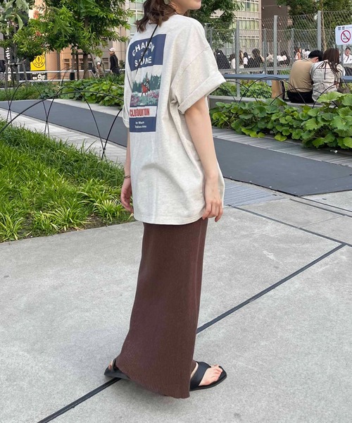 DISCOAT（ディスコート）の「【WEB限定】スーベニアアソートバックプリントTシャツ《ユニセックス》（Tシャツ/カットソー・レディース・ネイビー/レッド/オレンジ・FREE）」の4枚目の写真