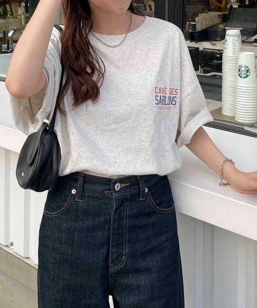 DISCOAT（ディスコート）の「【WEB限定】スーベニアアソートバックプリントTシャツ《ユニセックス》（Tシャツ/カットソー・レディース・ネイビー/レッド/オレンジ・FREE）」の6枚目の写真