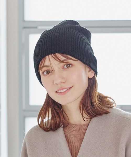 milsa(ミルサ)の「【EC限定】milsa ニットビーニー(リブ編みニット帽)(ニットキャップ/ビーニー・レディース・ブラック/グレー/ライトブルー/ライトパープル/ホワイト・57~59cm)」の20枚目の写真