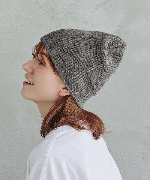 milsa(ミルサ)の「【EC限定】milsa ニットビーニー(リブ編みニット帽)(ニットキャップ/ビーニー・レディース・ブラック/グレー/ライトブルー/ライトパープル/ホワイト・57~59cm)」の22枚目の写真