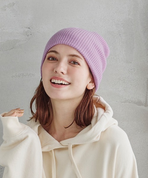 EC限定】milsa ニットビーニー(リブ編みニット帽)（ニットキャップ