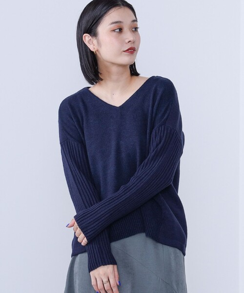 ENFOLD - 希少 美品 18AW ENFOLD Vネック アシンメトリー ニット