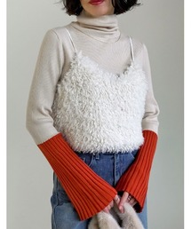 Re:EDIT（リエディ）の「[新色追加][販売枚数1.8万枚突破]選べる2TYPE配色or無地フレアスリーブリブニットトップス（ニット/セーター）」