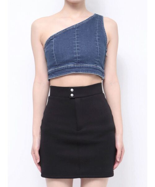 EVRIS（エヴリス）の「【10周年記念】デニムワンショルダートップス（キャミソール・レディース・ブルー・FREE）」の12枚目の写真