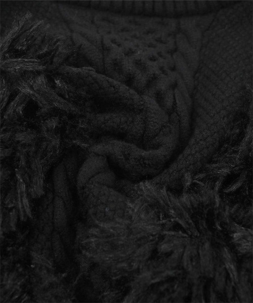 miette(ミエット)の「ケーブルファーショートベスト(ベスト・レディース・アイボリー/ブラック/ピンク/グリーン・FREE)」の18枚目の写真