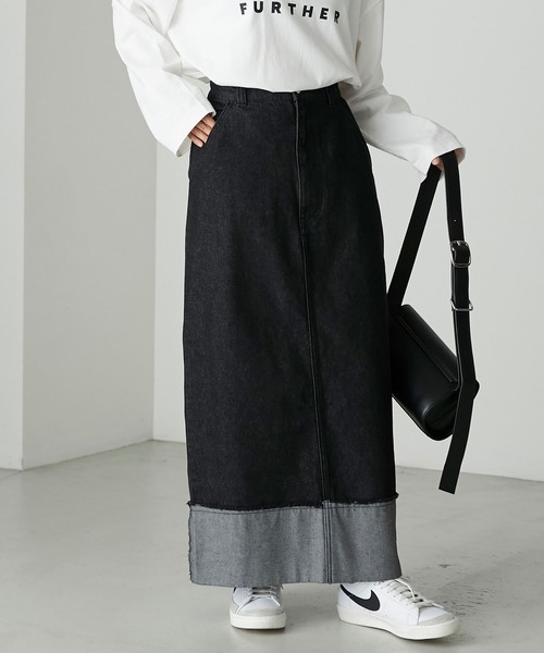 forksy.(フォルクシー)の「【forksy.】ロールアップデニムスカート(デニムスカート・レディース・インディゴブルー/ブラック/ブルー/サックスブルー系1/アイボリー・L/M)」の10枚目の写真